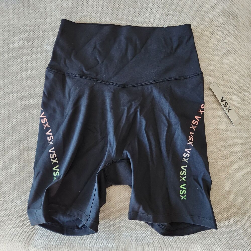 Victoria Secret VSX Elevate Small Black UV Activated 5" Bike Short‎ NWT
